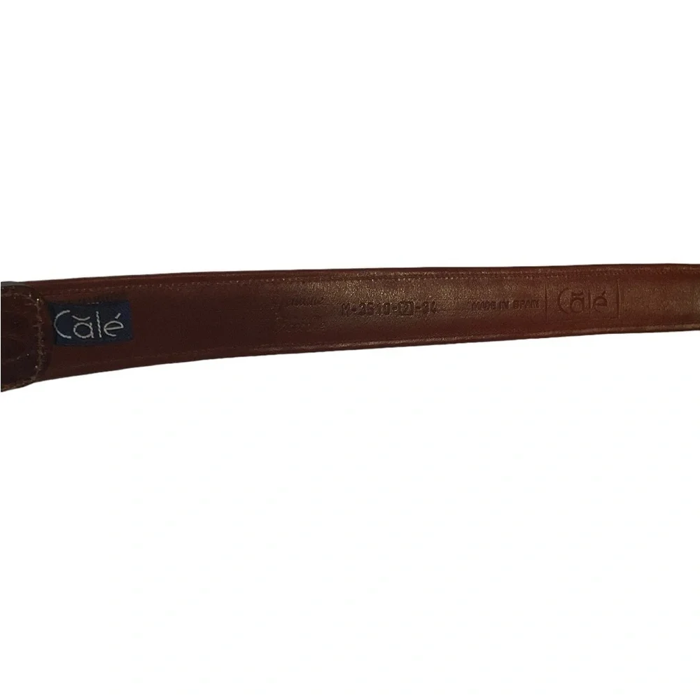 Cale Brown Crocodile Skin Belt Size 34